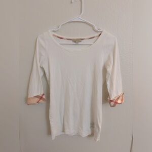 Burberry Brit White Top Size Medium